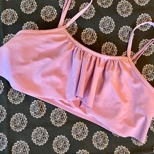 Light Purple Bandeau Swim Top with Straps